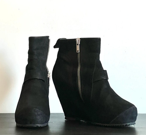 Rick owens wedge leather ankle - rick,